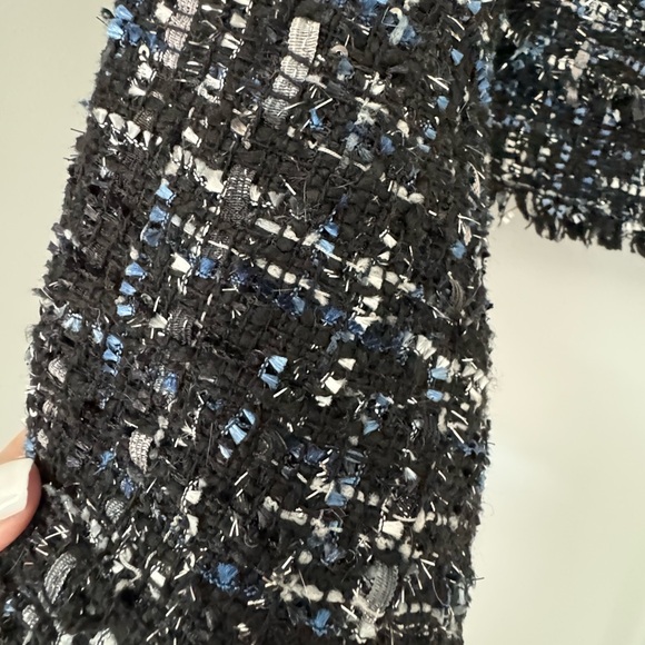 Trendy open front metallic tweed jacket by Bagatelle - Picture 6 of 9